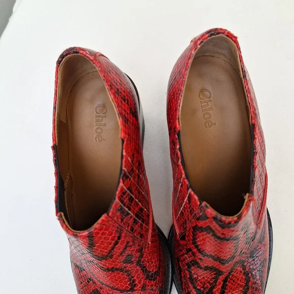 Chloé Rylee Python-Embossed Ankle Bootie - Picture 6 of 11